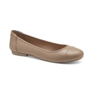 Alfani Women's Step 'N Flex Tavii Flats Shoes, Nude Smooth Size 9M